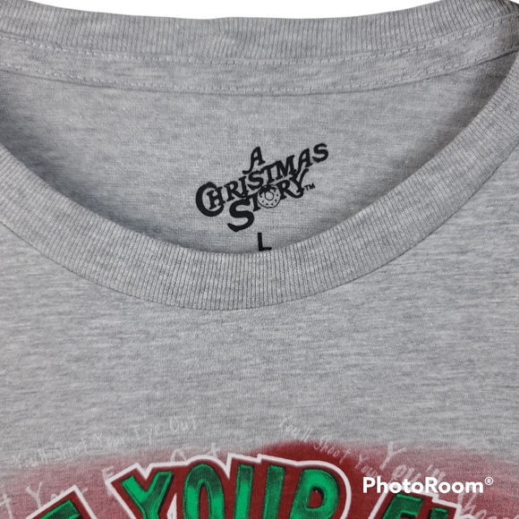 NWOT A Christmas Story Gray Crewneck Tshirt Adult Large Movie Classic PRICE FIRM - Picture 4 of 6